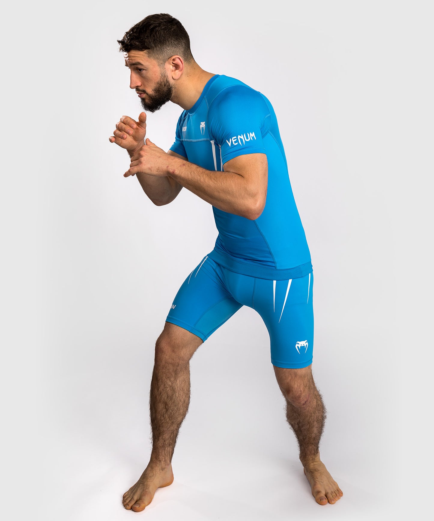 Venum x WOW FC Kurzarm Rashguard - Pacific Blue
