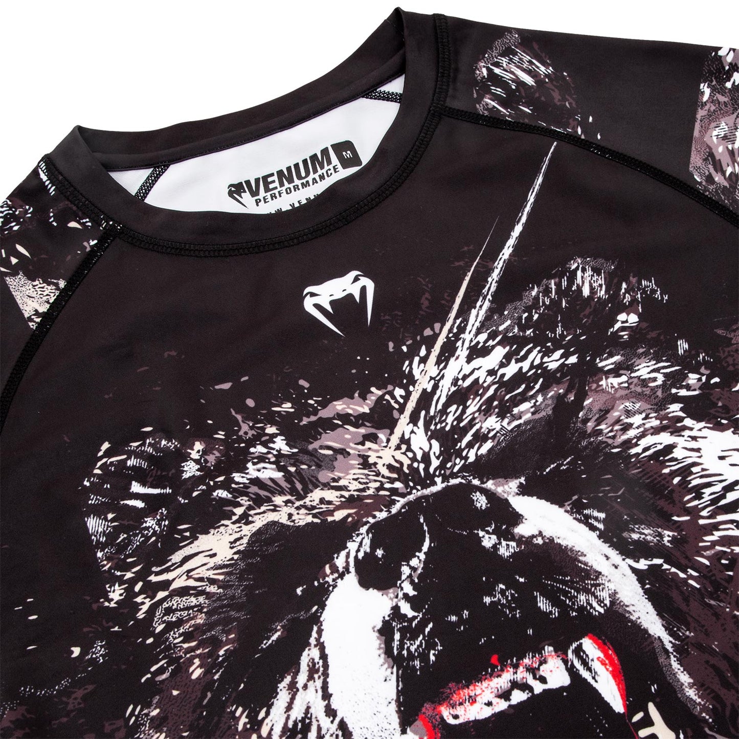 Venum Grizzli Rashguard - Kurzarm - Schwarz/Weiß