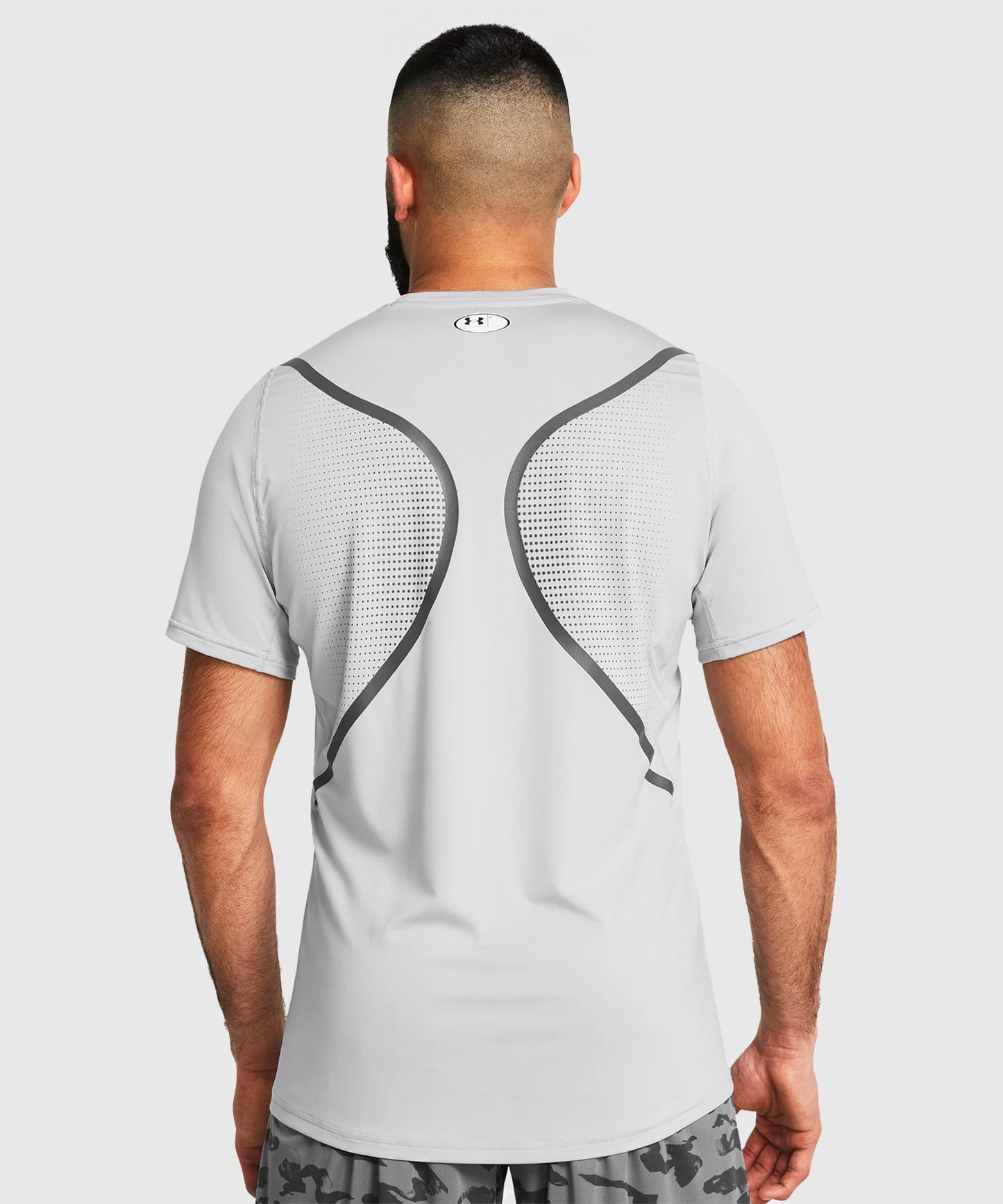 T-Shirt Under Armour Heatgear Fitted Graphic - Gris