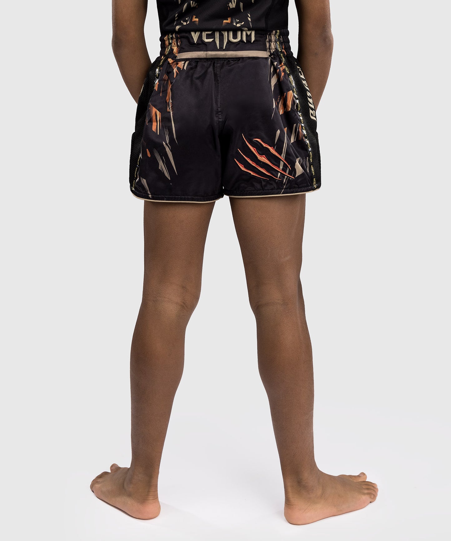 Venum Tiger Pantaloni Muay Thai Bambini - Nero/Arancione Neon