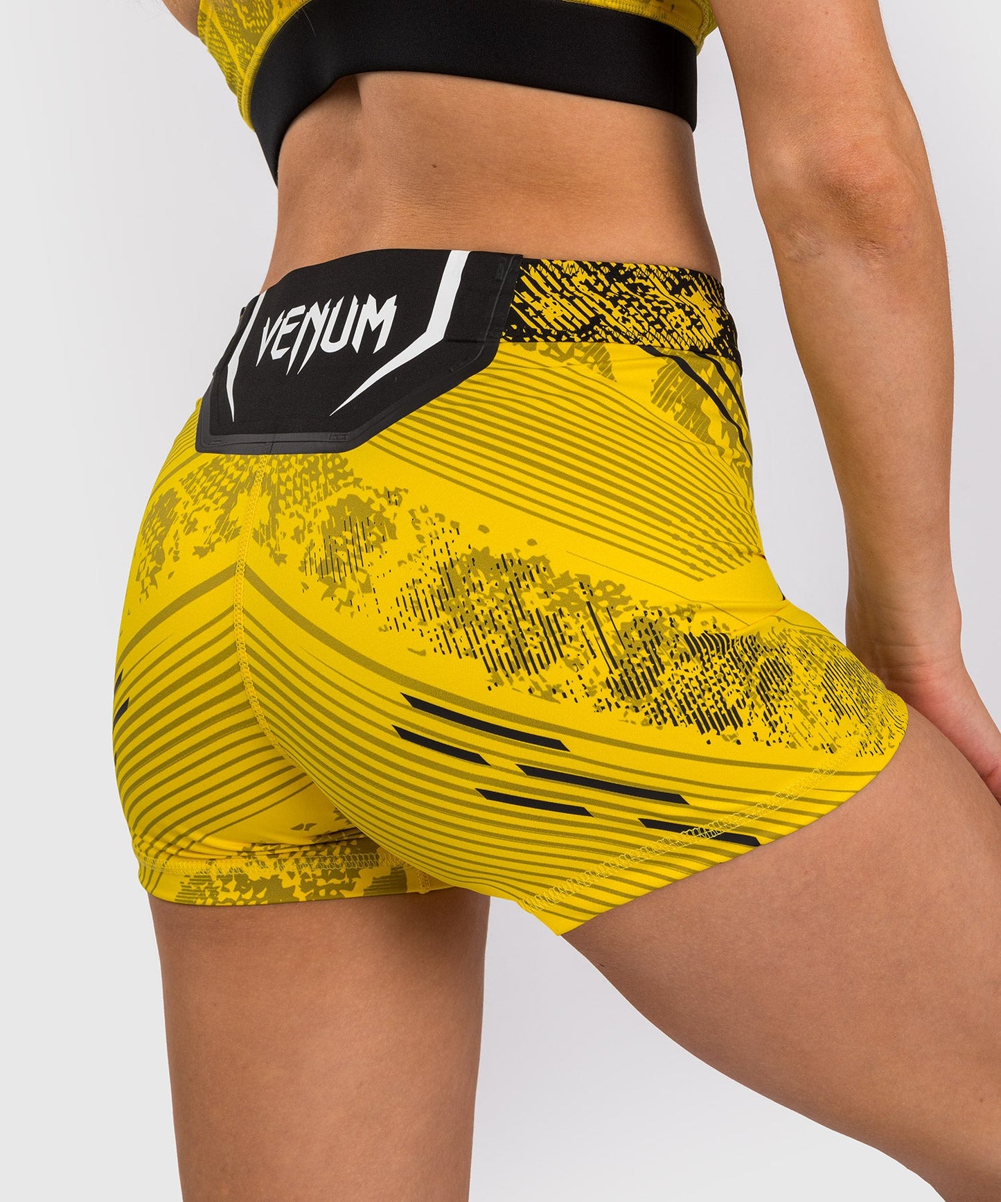 UFC Women's Fit Compression Short Adrenaline by Venum Authentic Fight Night - Yellow