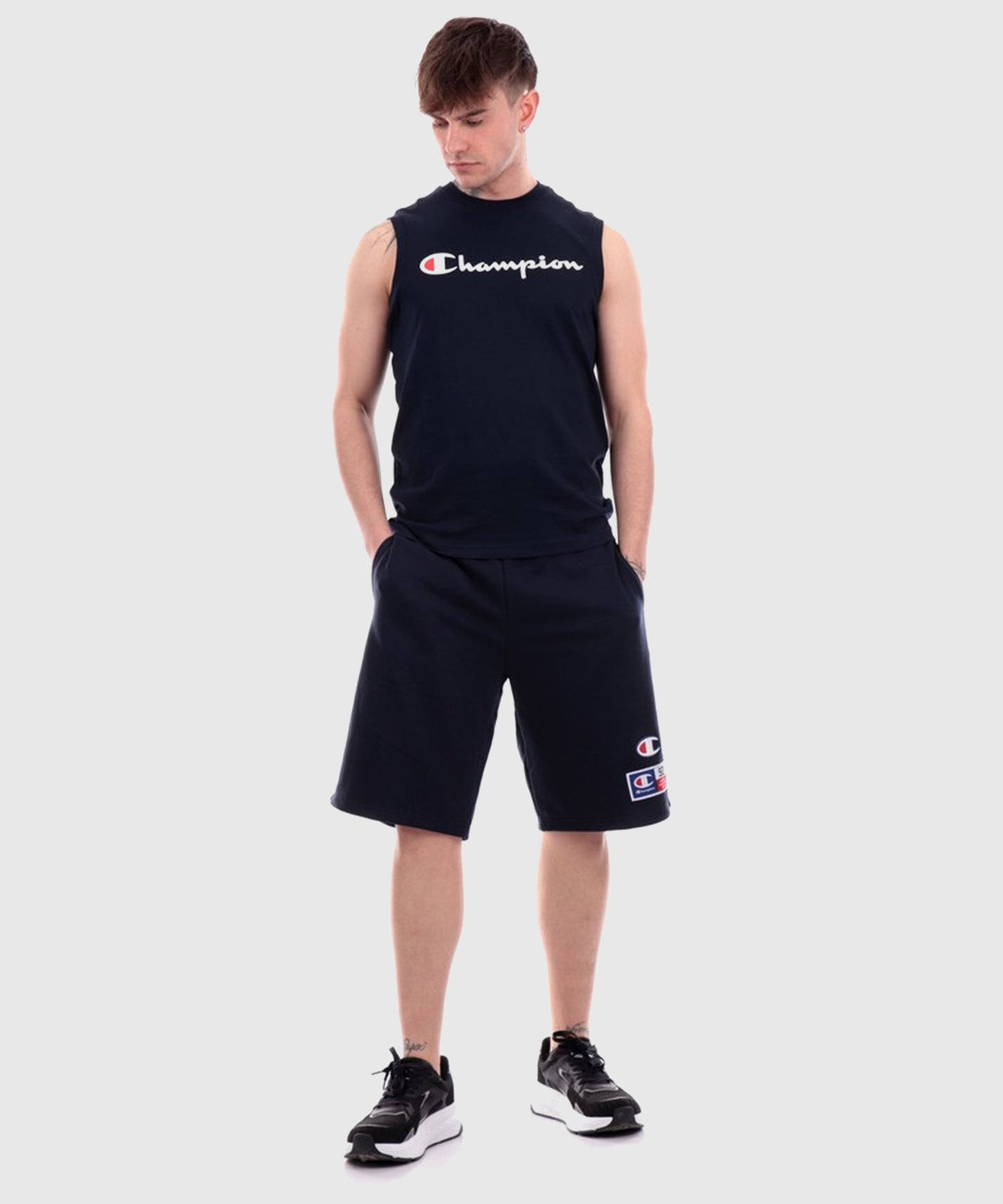 Champion Legacy T-Shirt ohne Ärmel – Marineblau