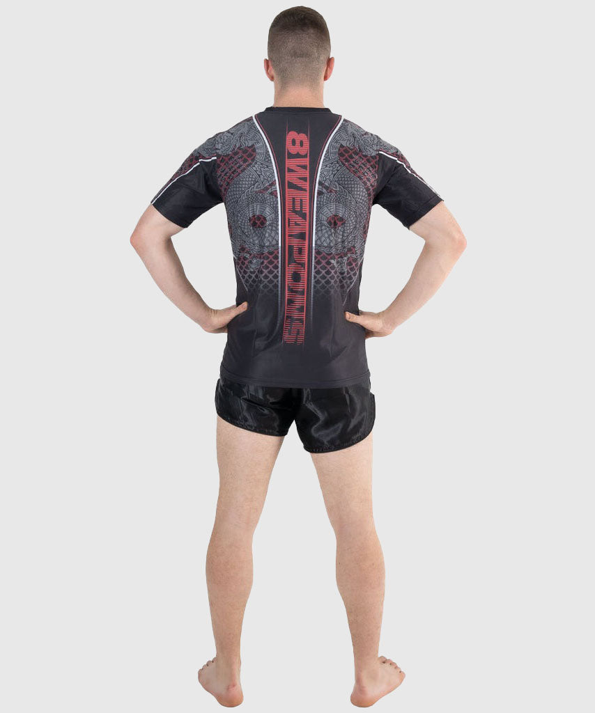 8 Weapons Functional Naga Yant T-Shirt - Schwarz/Rot