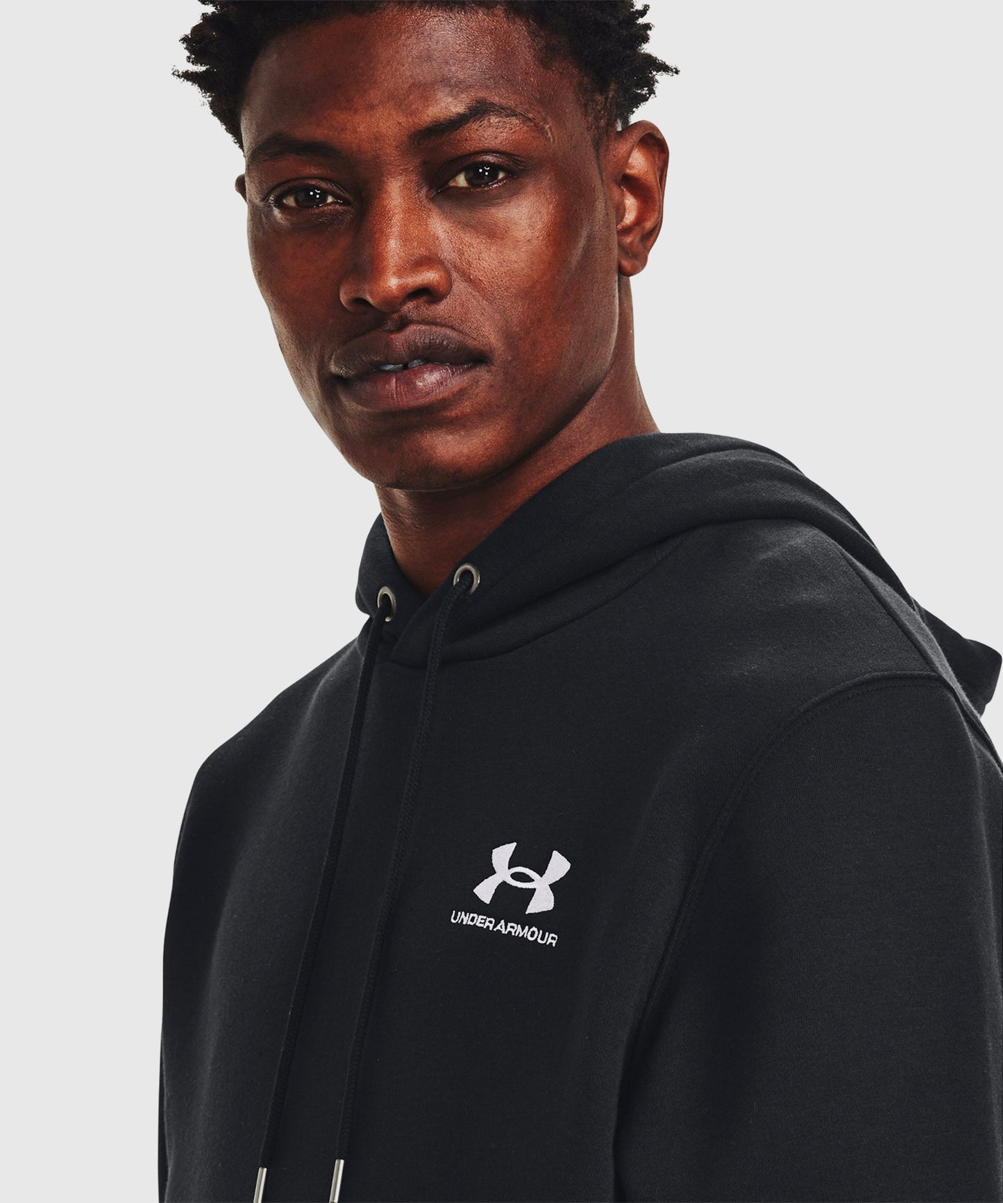 Under Armour Ua Essential Fleece Felpa con Cappuccio – Nero
