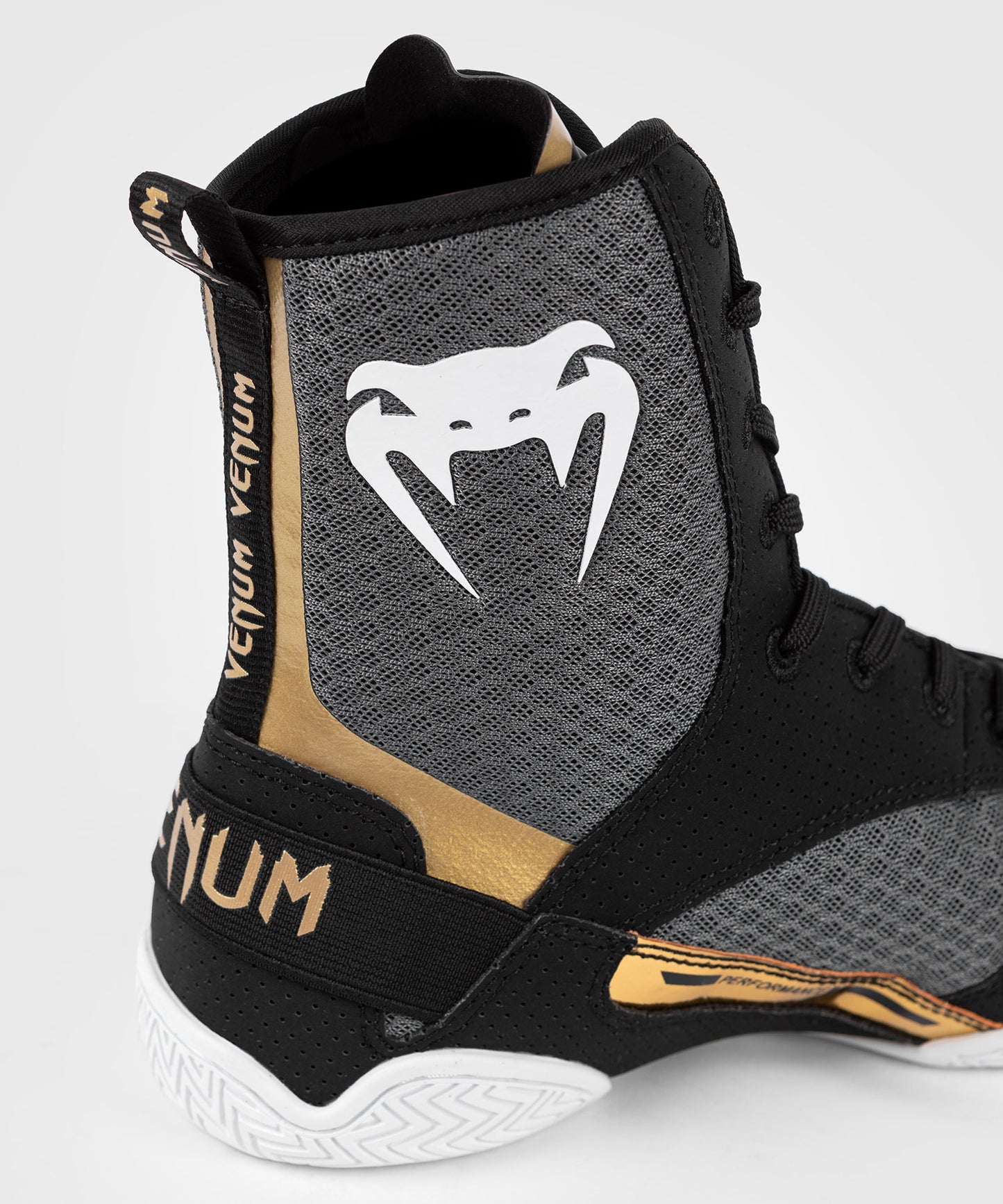Venum Elite Zapatillas de Boxeo - Negro/Blanco/Oro
