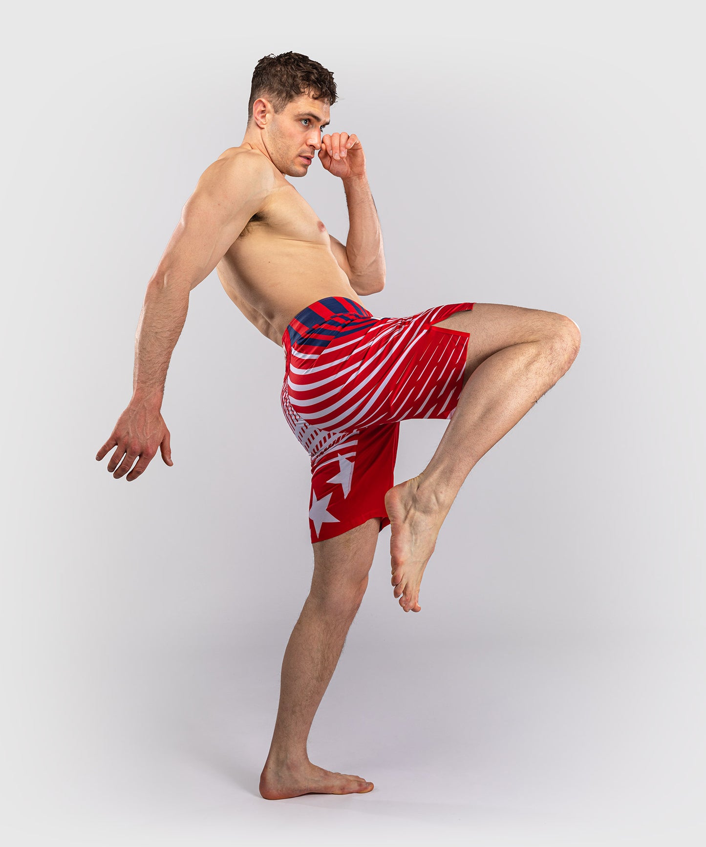 Men's Official UFC Freedom 250 by Venum Red Authentic Fight Night Short Fit Fight Short
