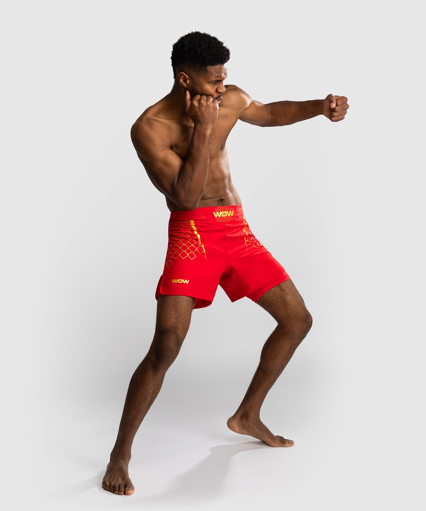 Short de Combat pour Hommes Venum x WOW FC - Fury Rouge/Or