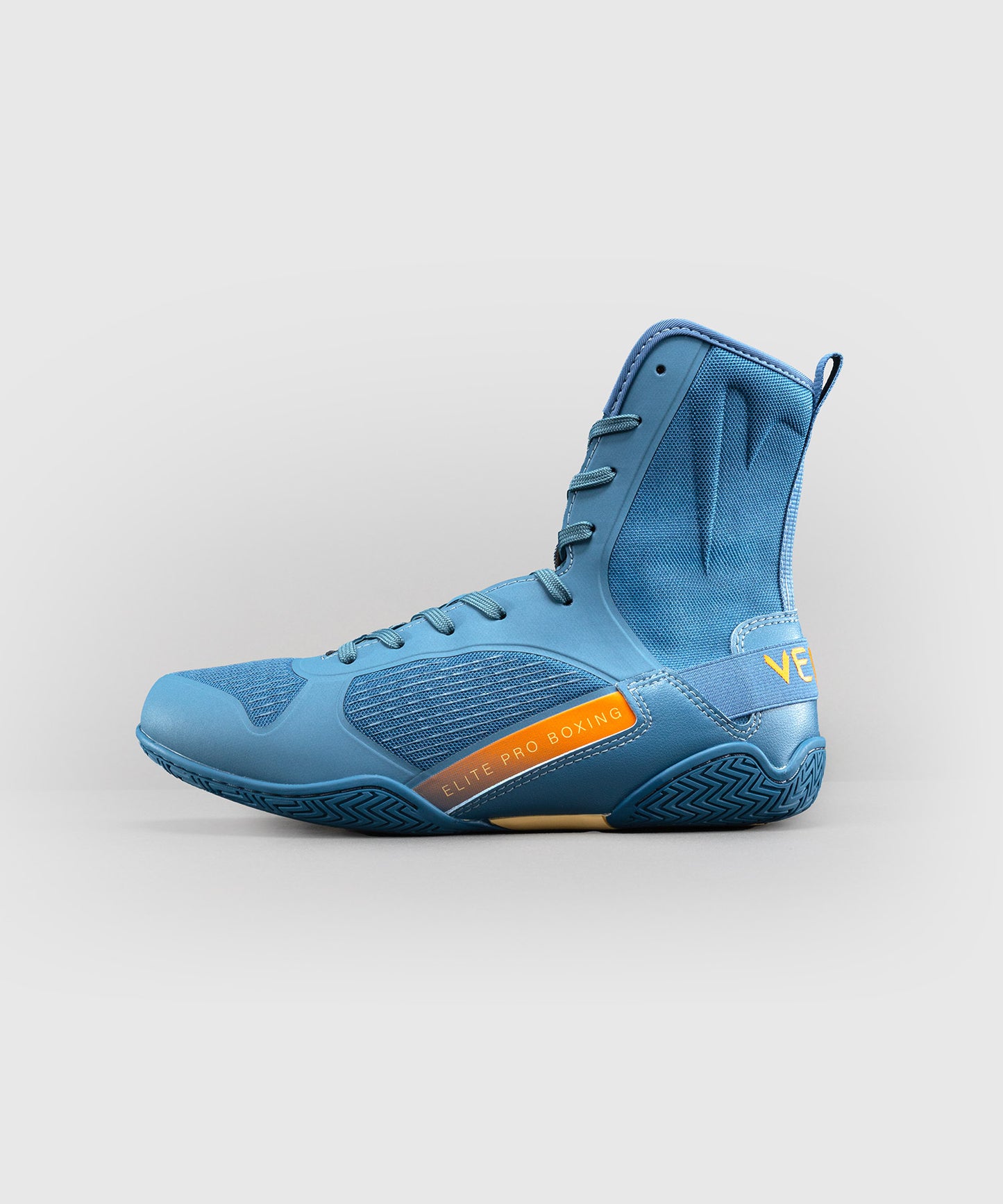 Venum Elite Neo Boxing Shoes - Steel Blue/Orange