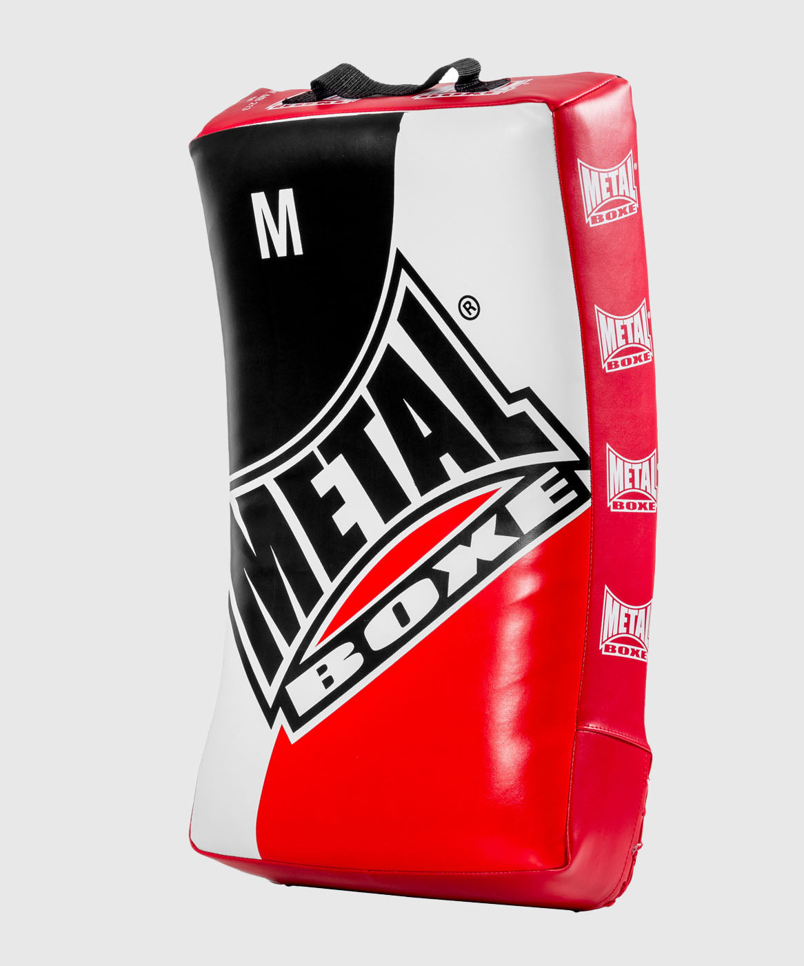 Metal Boxe Gebogener Schild – Größe M – Schwarz/Weiß/Rot