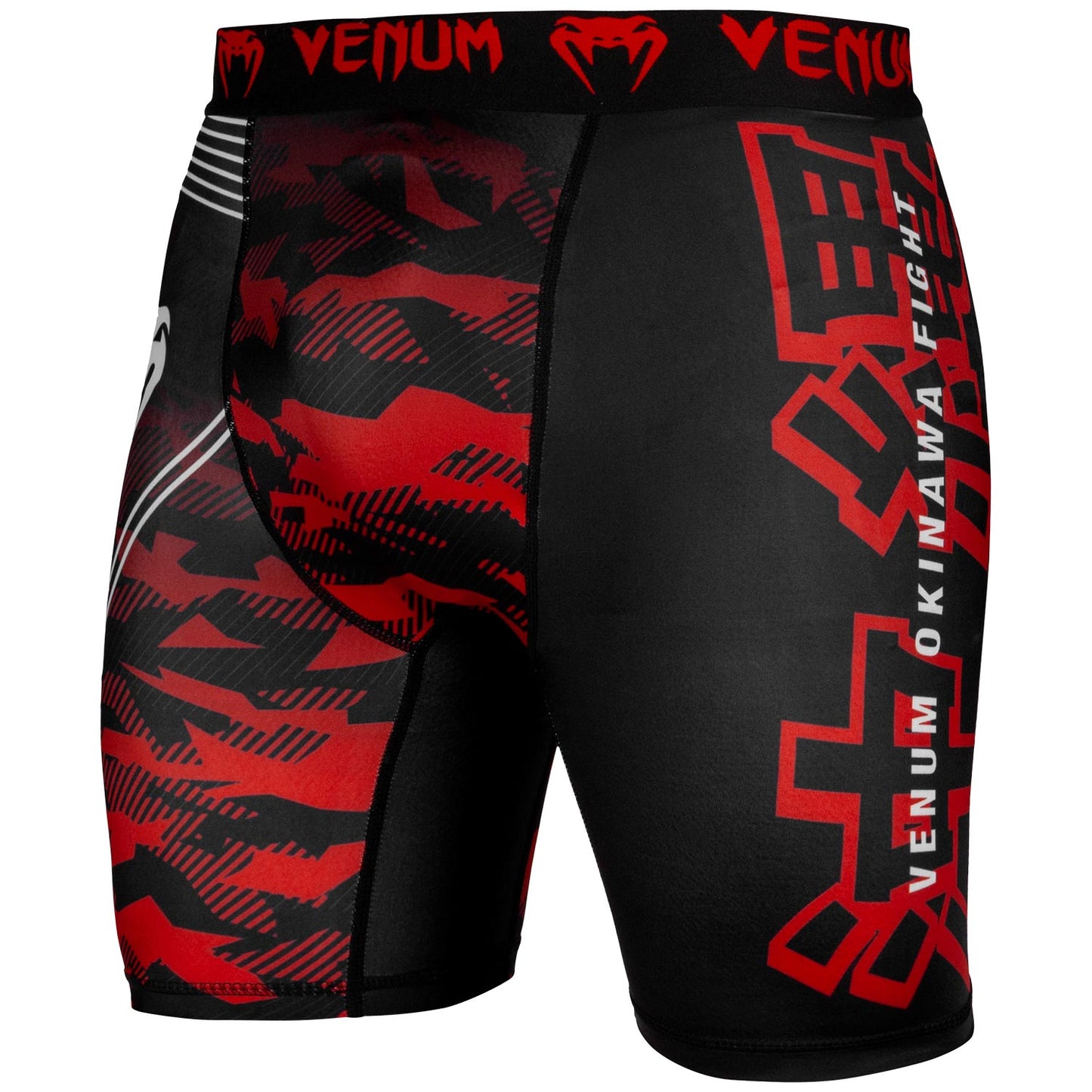 Short de compression Venum Okinawa 2.0 - Noir/Blanc-Rouge