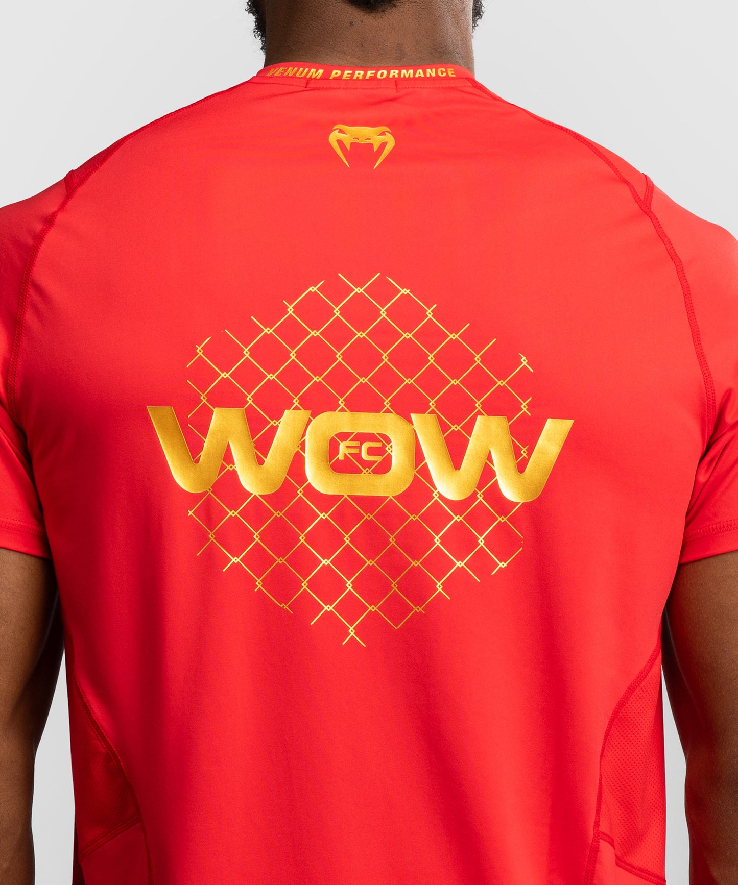 Venum x WOW FC Dry-Tech T-Shirt - Fury Rot/Gold