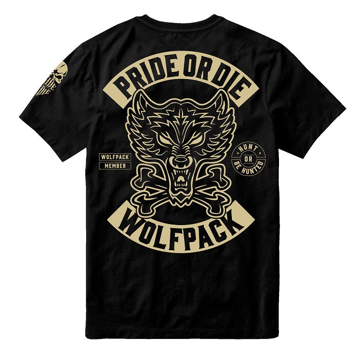 T-shirt Pride Or Die Wolfpack - Noir