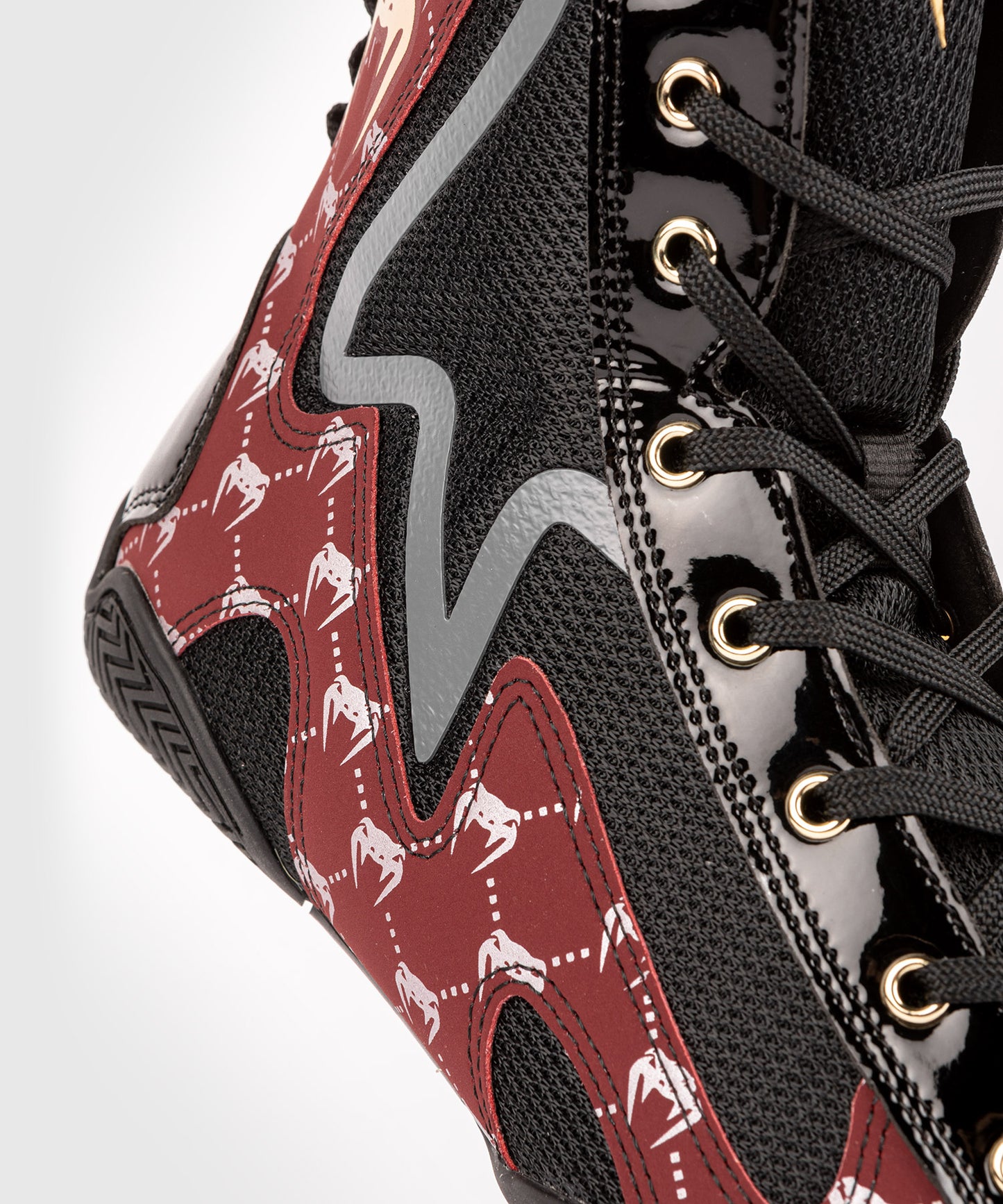 Chaussures de Boxe Venum Elite Evo Monogram - Noir/Bordeaux