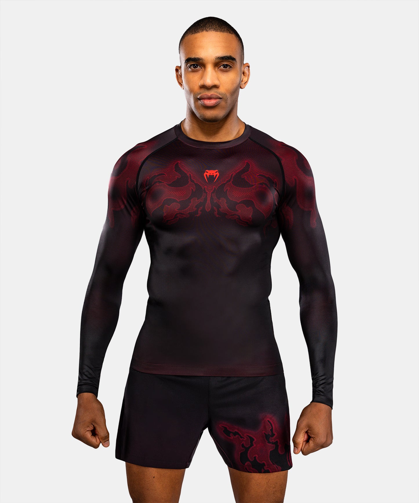 Rashguard à Manches Longues Venum Spectre – Noir/Rouge