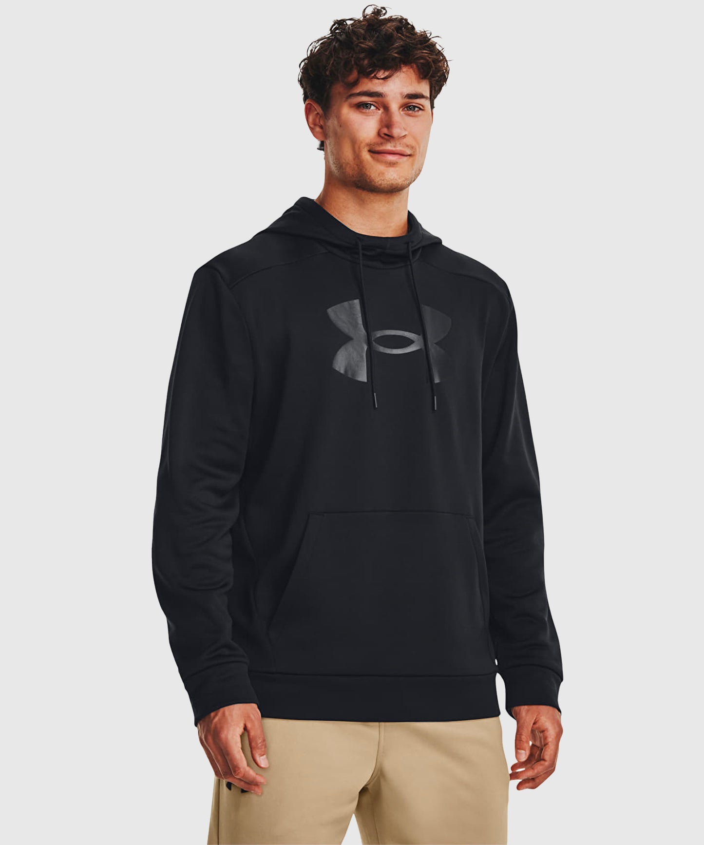 Under Armour Fleece Big Logo Felpa con Cappuccio – Nero