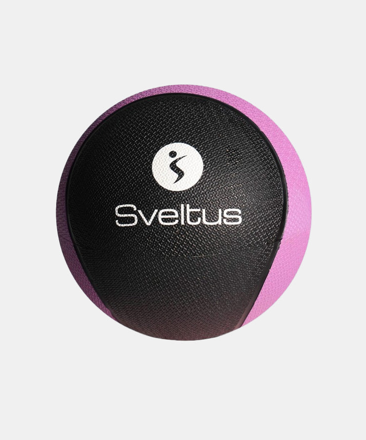 Medecine Ball Sveltus Rubber - 5 Kg - Noir/Mauve