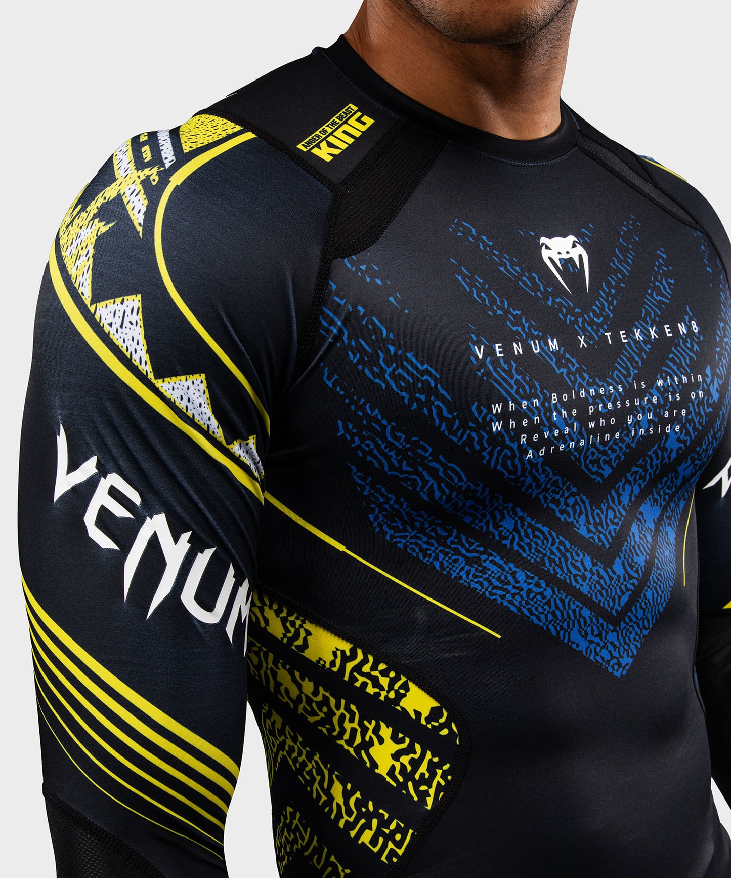 Rashguard à Manches Longues King Venum x TEKKEN 8 - Noir/Jaune