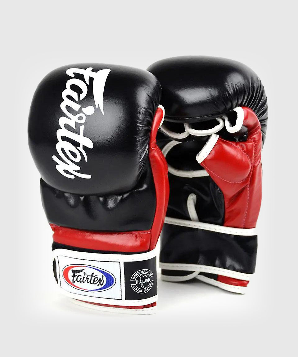 Fairtex V18 Guantoni da Sparring MMA - Nero/Rosso