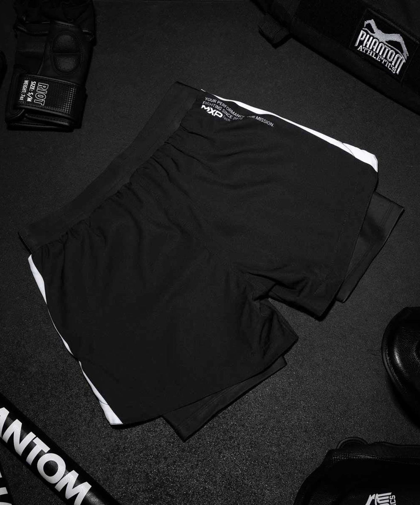 Short de MMA Phantom Athletics Fusion 2In1 Apex - Noir