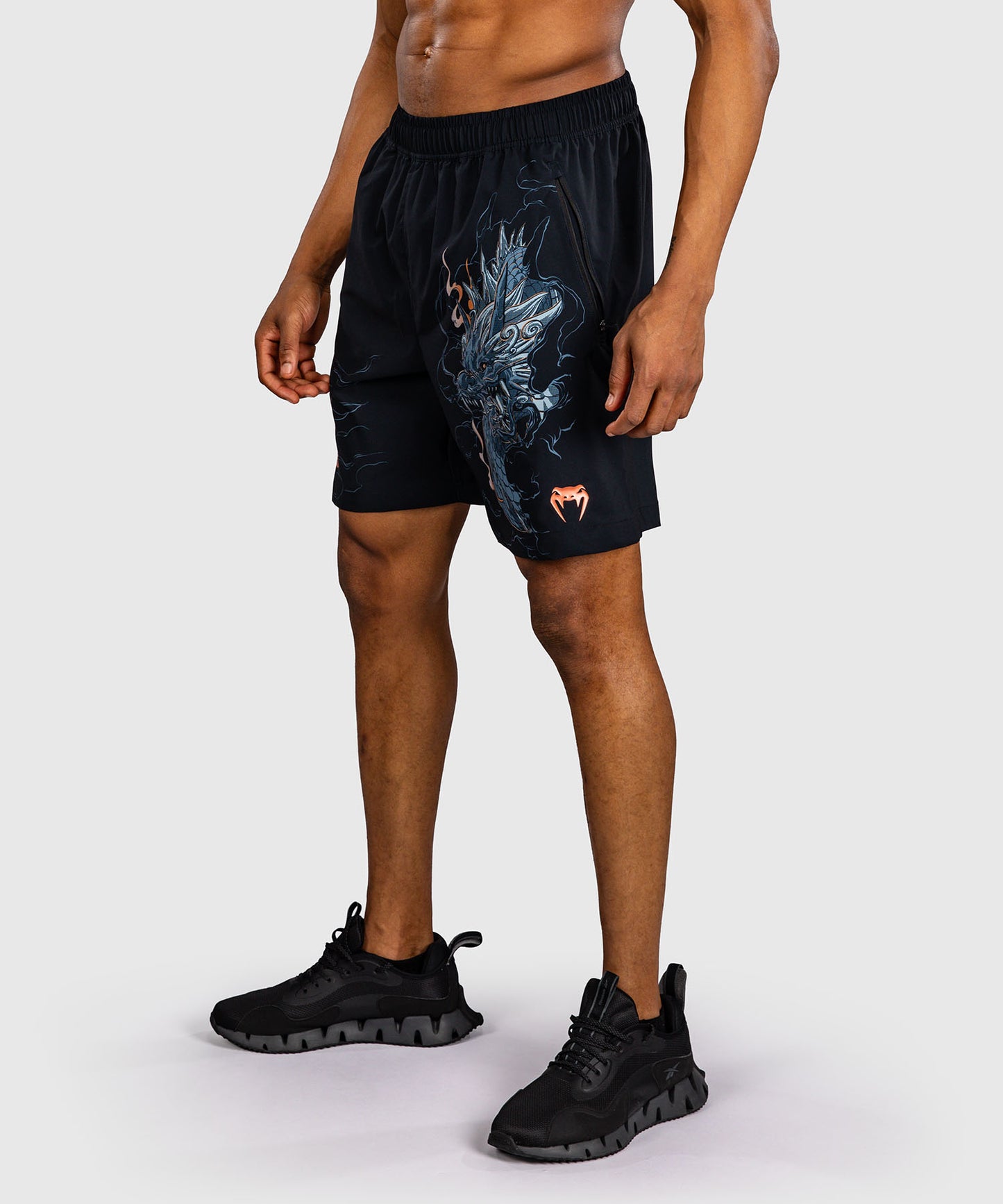 Venum Thunder Dragon Training Shorts - Black/Grey/Copper