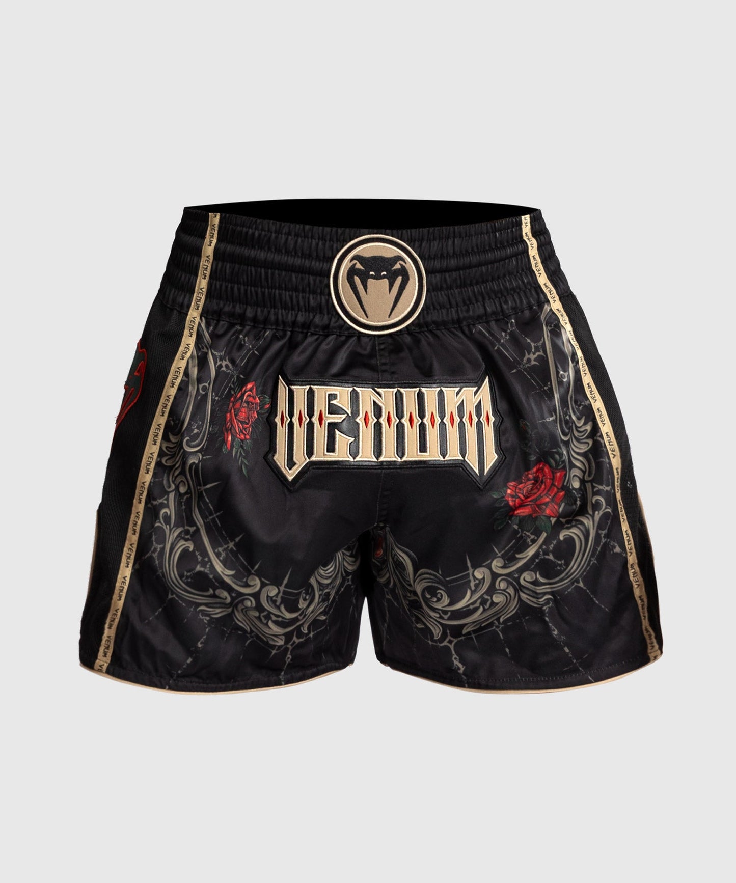 Short de Muay Thai pour Hommes Venum Santa Muerte 5.0 - Noir Profond/Or