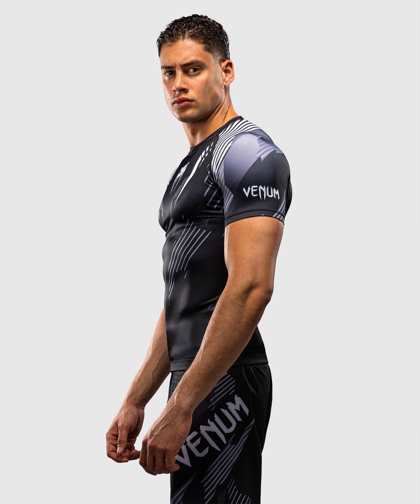 Venum No-Gi 6.0 Rashguard Manga Corta - Negro/Blanco
