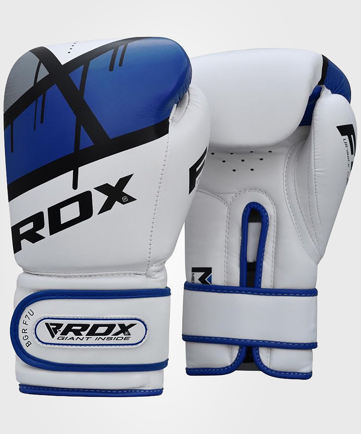 RDX Sports Quadro-Dome Boxhandschuhe - Weiß/Blau