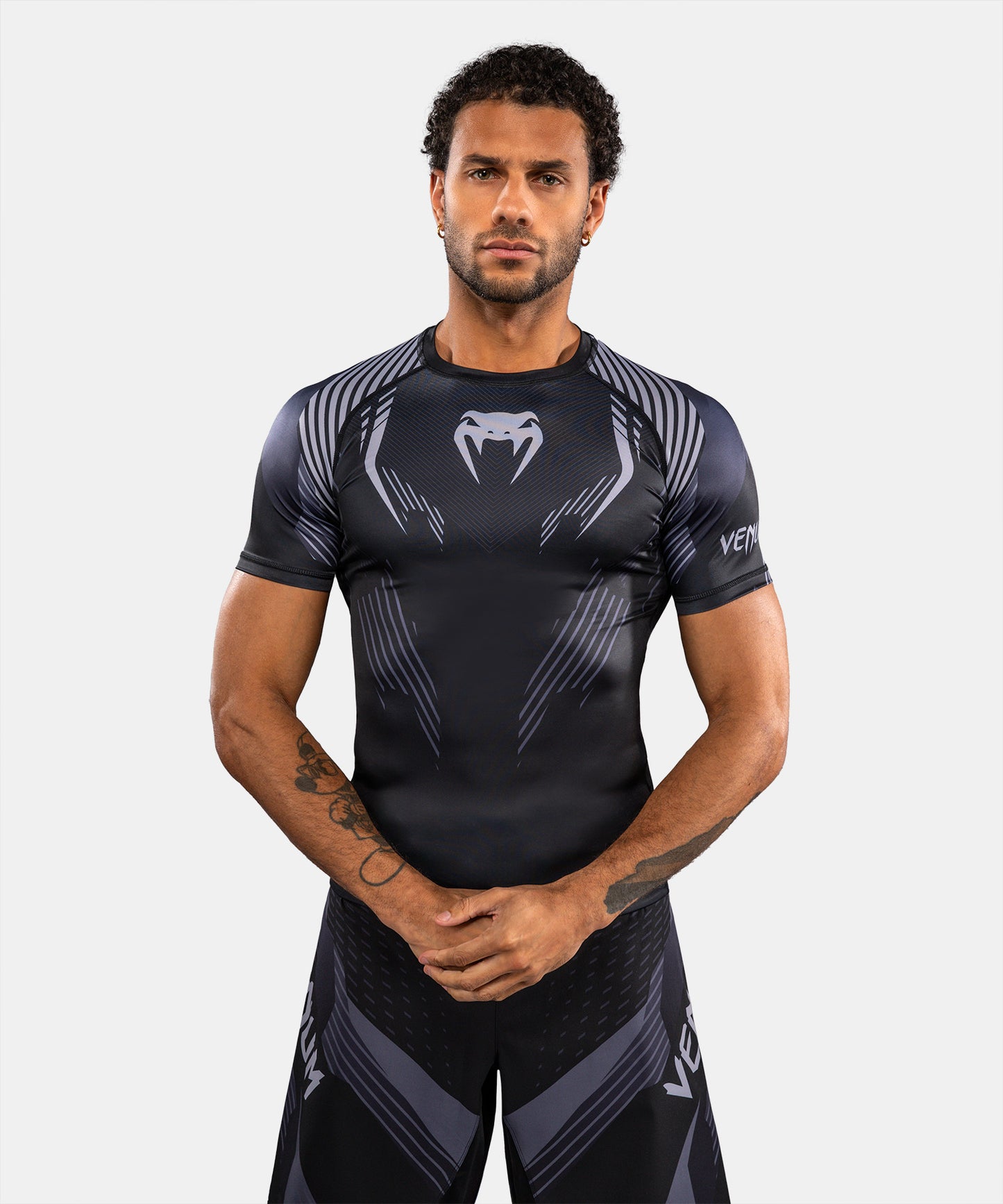 Venum No-Gi 6.0 Rashguard Manga Corta - Negro/Gris