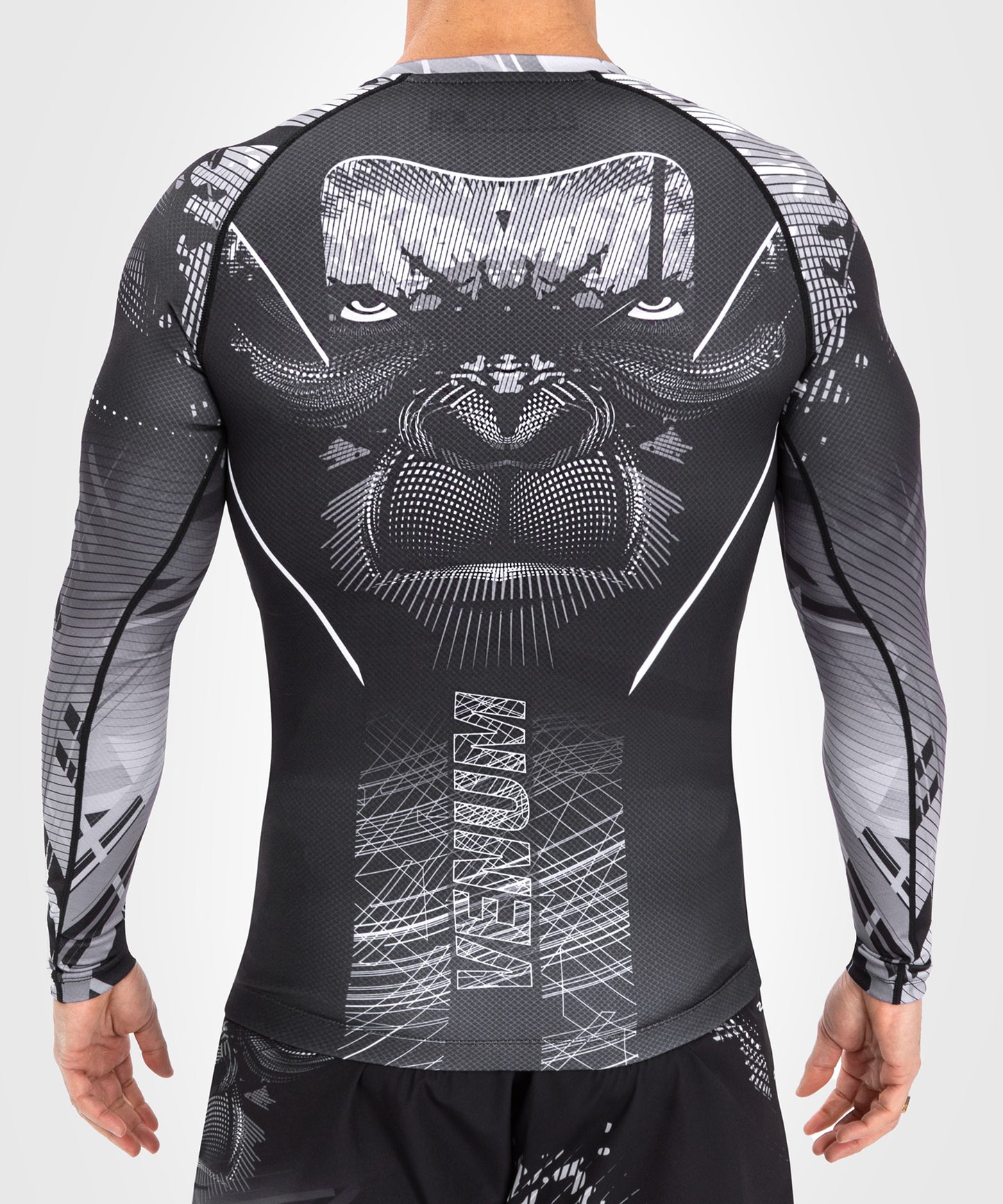 Venum Gorilla Dschungel Rashguard Langarm - Schwarz/Weiß 