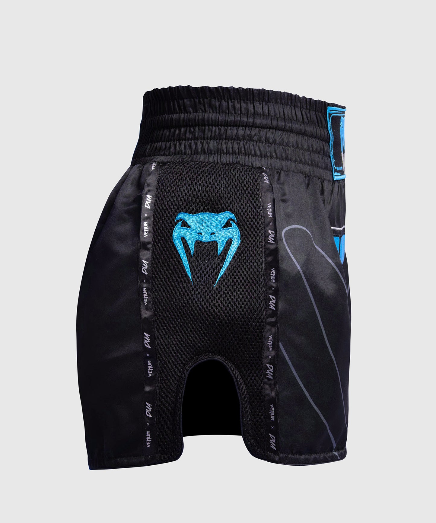 Venum x Dua Muay Thai Shorts - Black/Electric Blue