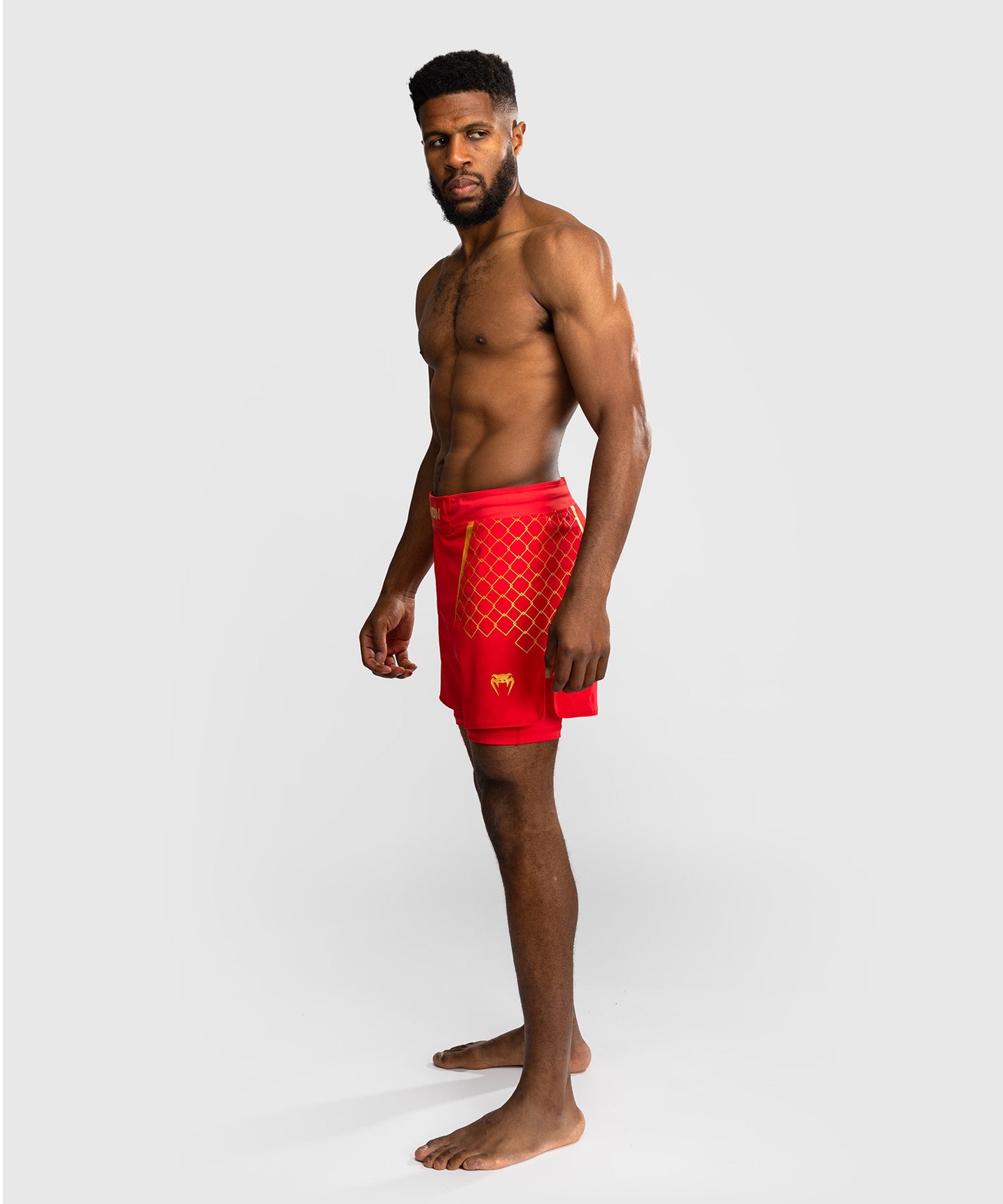 Short de Combat pour Hommes Venum x WOW FC - Fury Rouge/Or