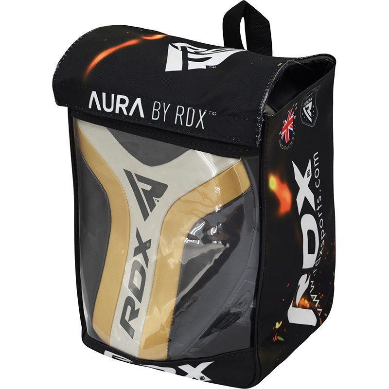 RDX Sports Aura T-17 Focus Mitts – Black/White/Gold