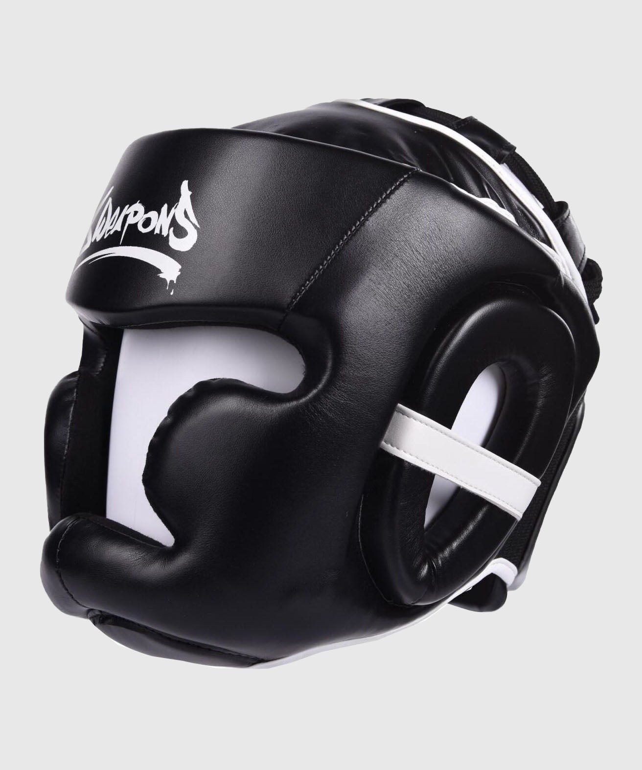 8 Weapons Unlimited Boxhelm - Schwarz/Weiß