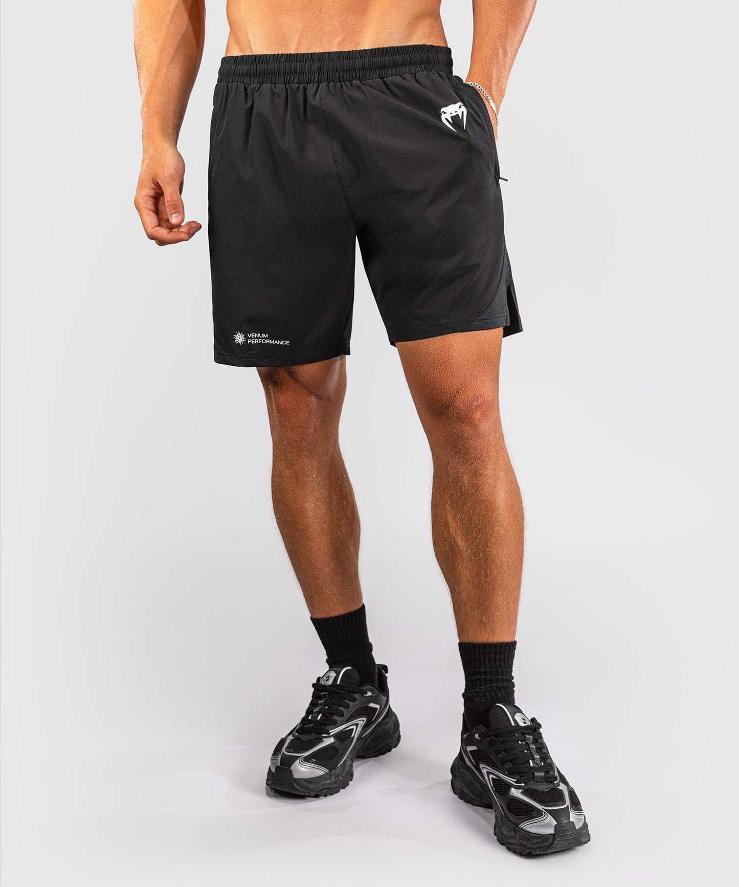 Venum G-Fit Short de Entrenamiento – Negro/Gris Carbón