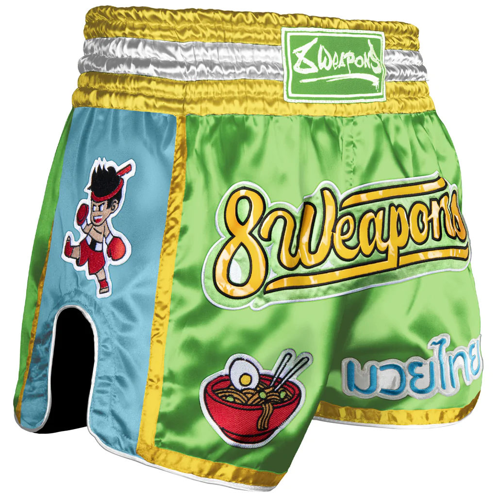 8 Weapons YUMMY Pantaloncini da Muay Thai - Verde