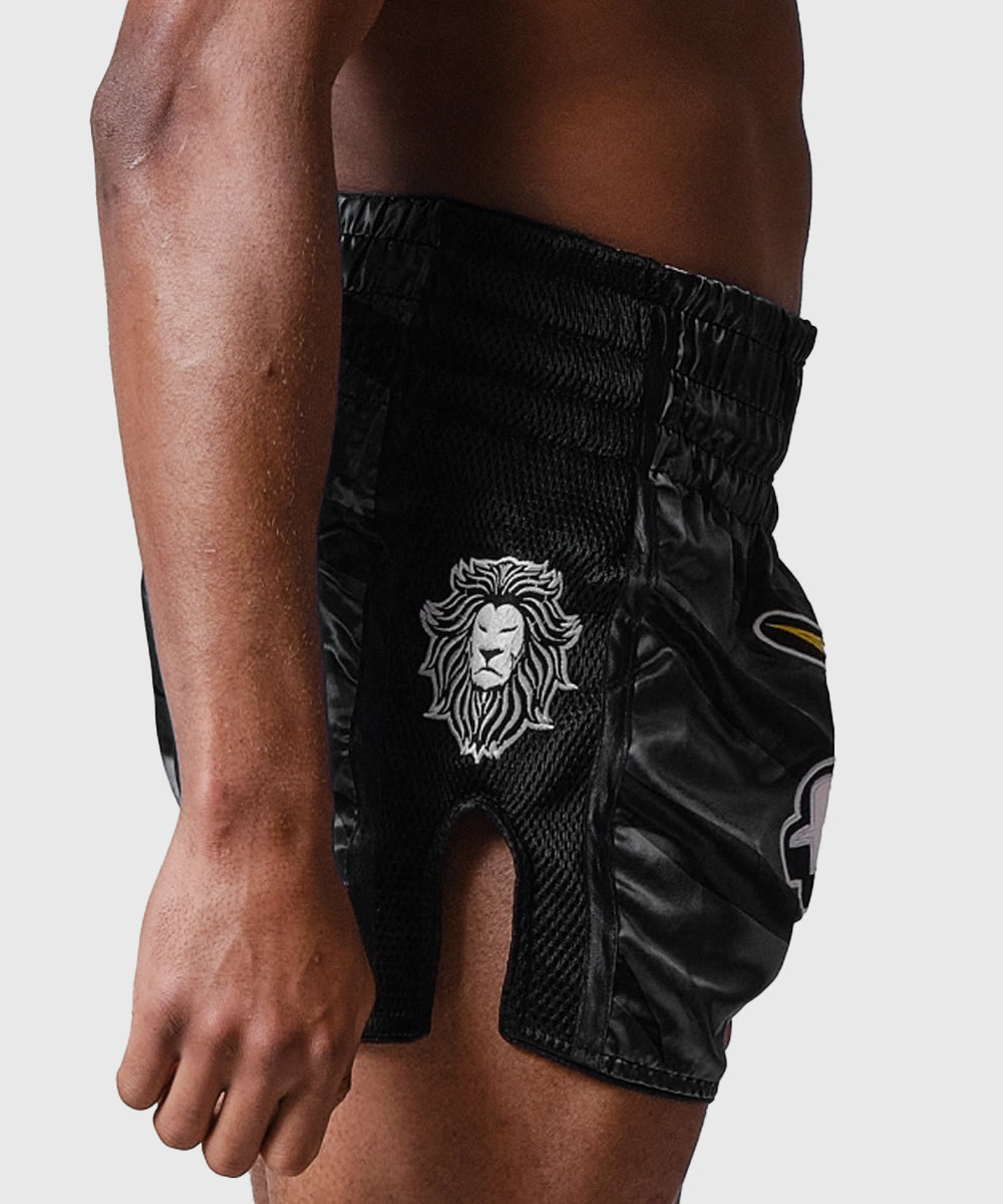Elion Raja Pantalones de Muay Thai - Negro
