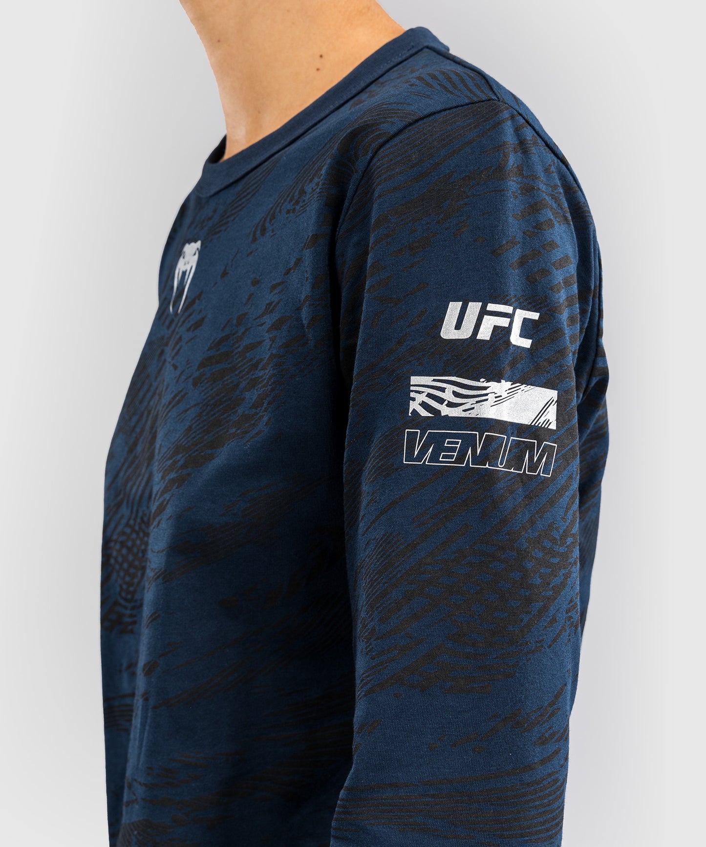UFC Fusion by Venum Fight Week Camiseta de Manga Larga de Algodón para Mujer - Azul oceánico