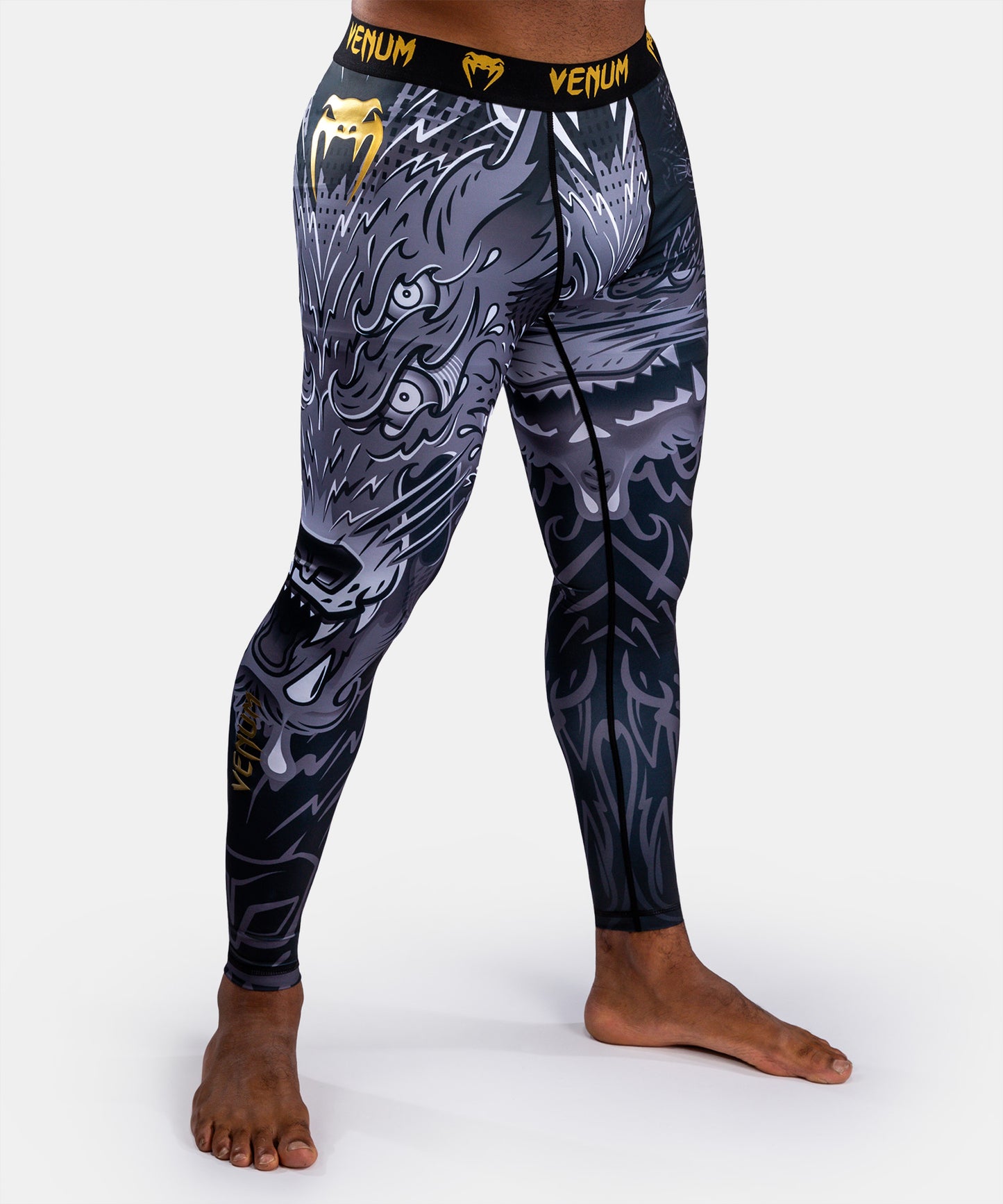 Pantalon de compression Venum Wolf Atak – Noir/Gris