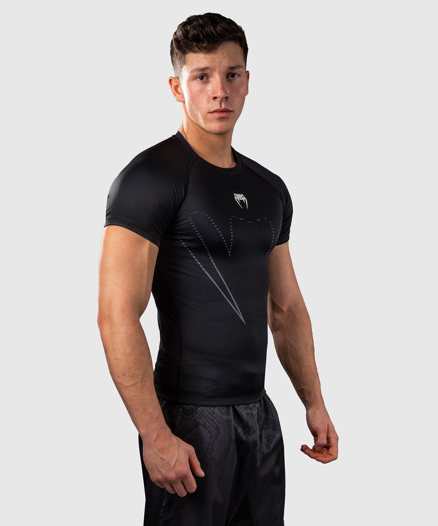Venum Edge short sleeves Rashguard - Black/Sand