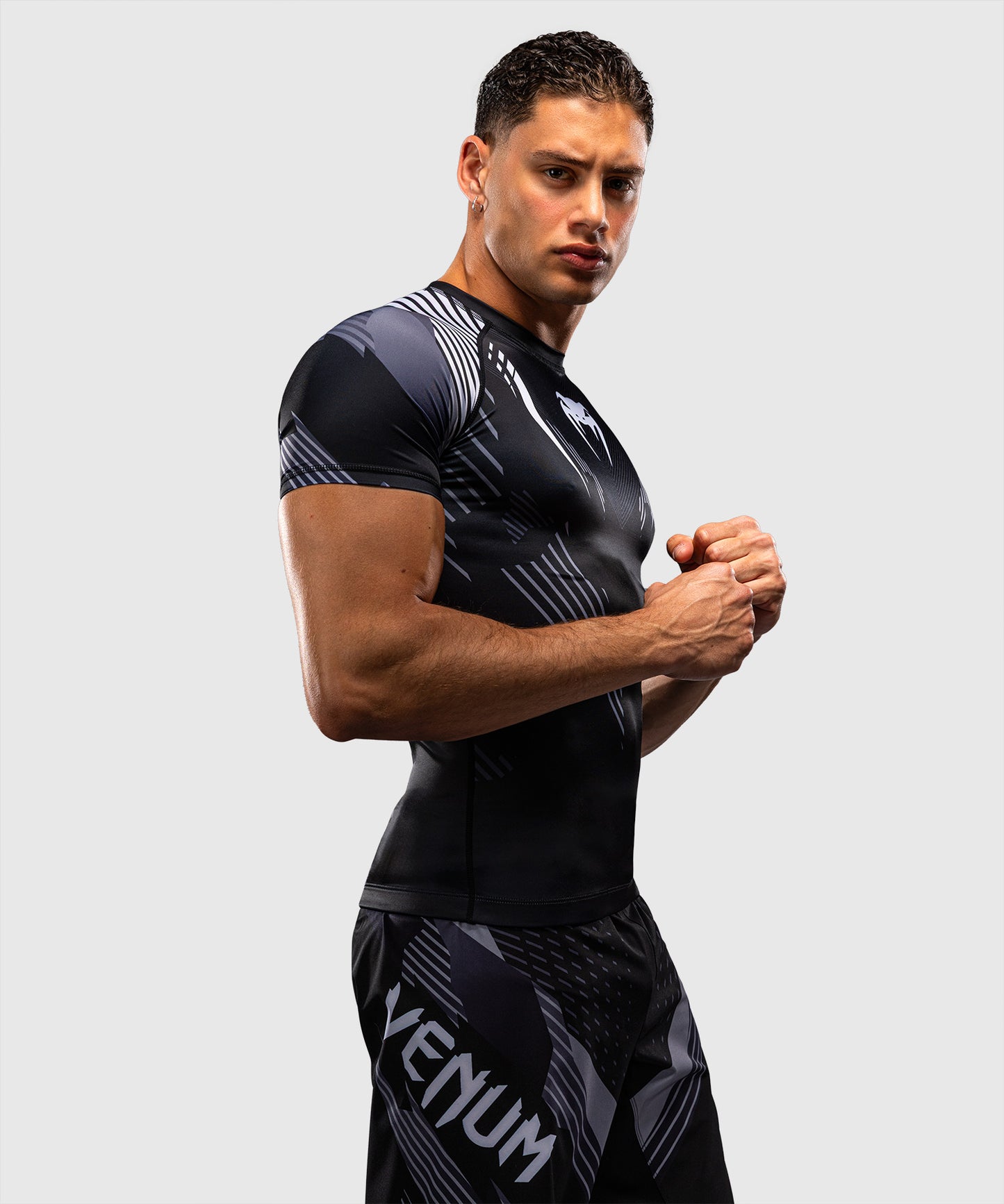 Venum No-Gi 6.0 Rashguard Manga Corta - Negro/Blanco
