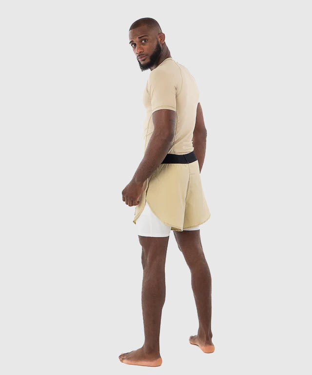Short de MMA 2 En 1 Metal Boxe - Beige