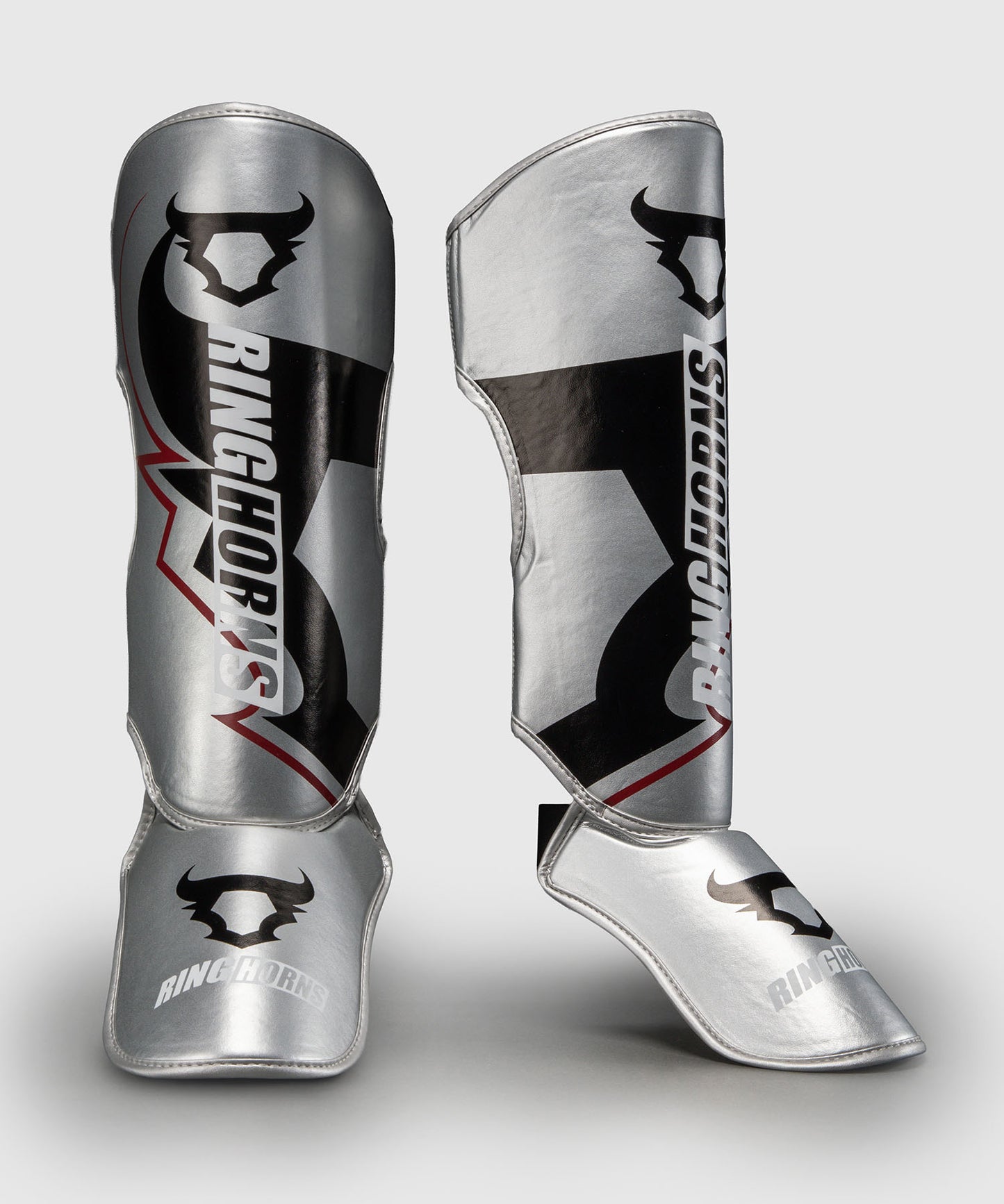 Protège-tibias Ringhorns Charger by Venum – Argent/Noir