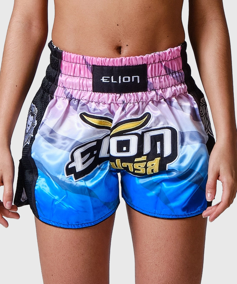 Short de Muay Thai Elion Raja - Rose/Bleu