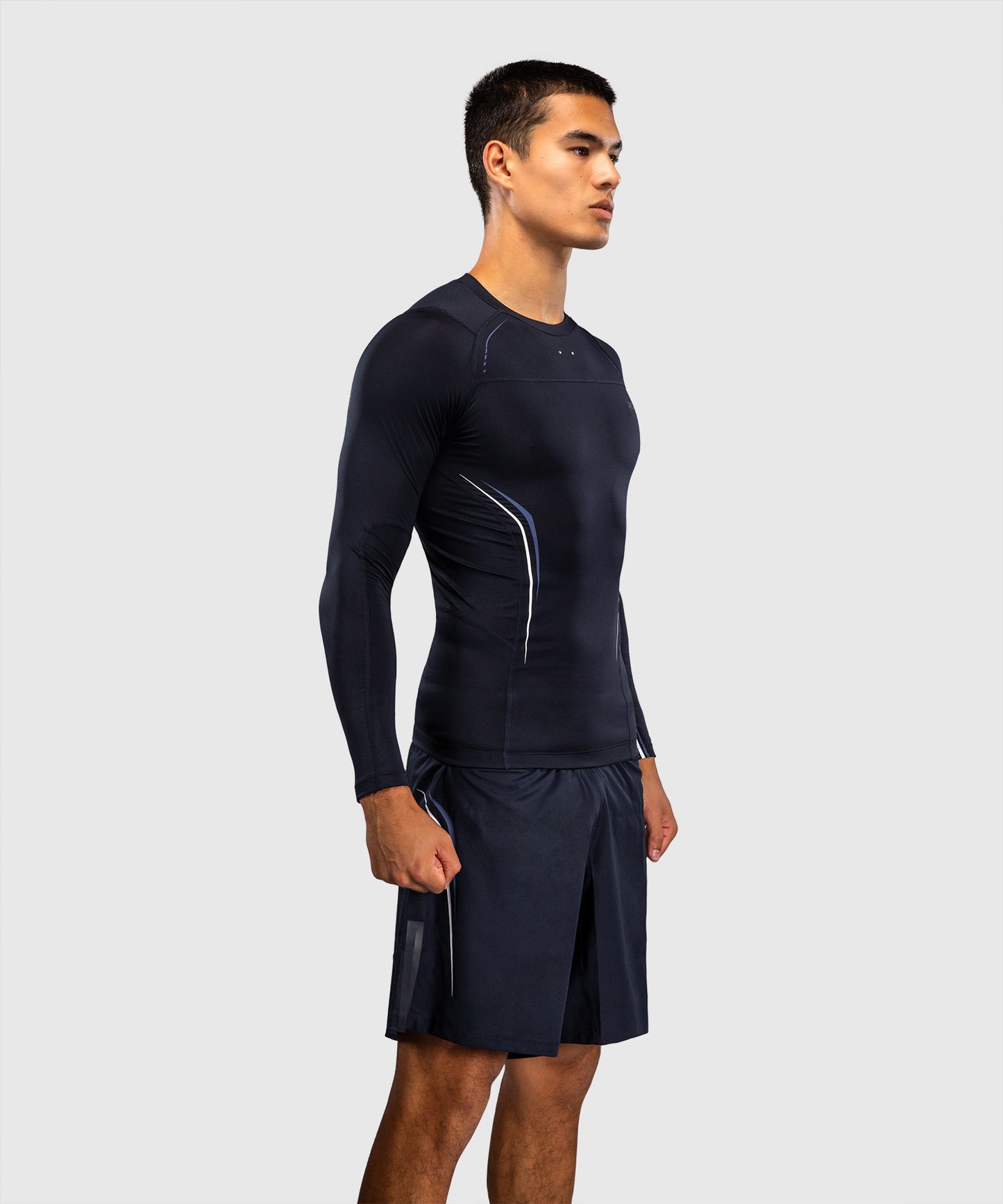 Venum G-Core Rashguard Manga Larga - Azul Marino/Blanco