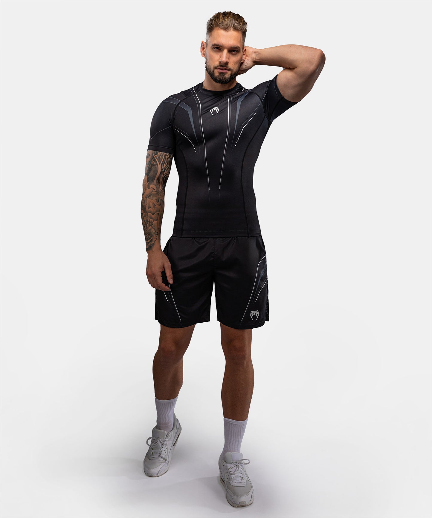 Venum Streamline Short Sleeve Rashguard - Black/White