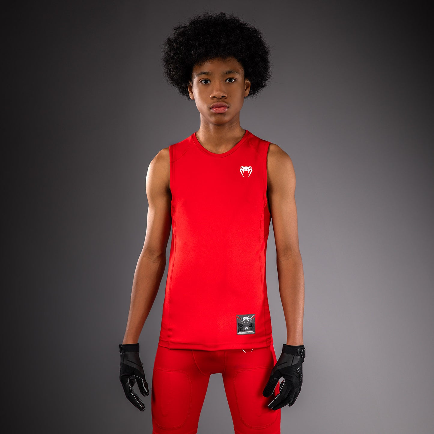 Venum Elite Football Camiseta de Compresión Sin Mangas para Fútbol Infantil - Rojo
