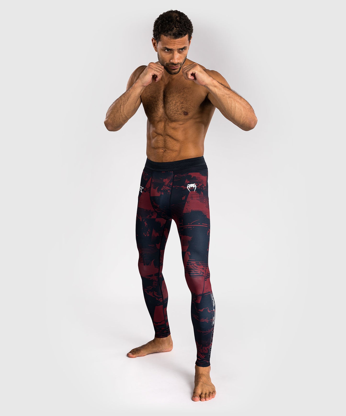 Legging Performance Homme UFC Zenith by Venum Authentic Fight Week - Bleu marine/Bordeaux/Argent