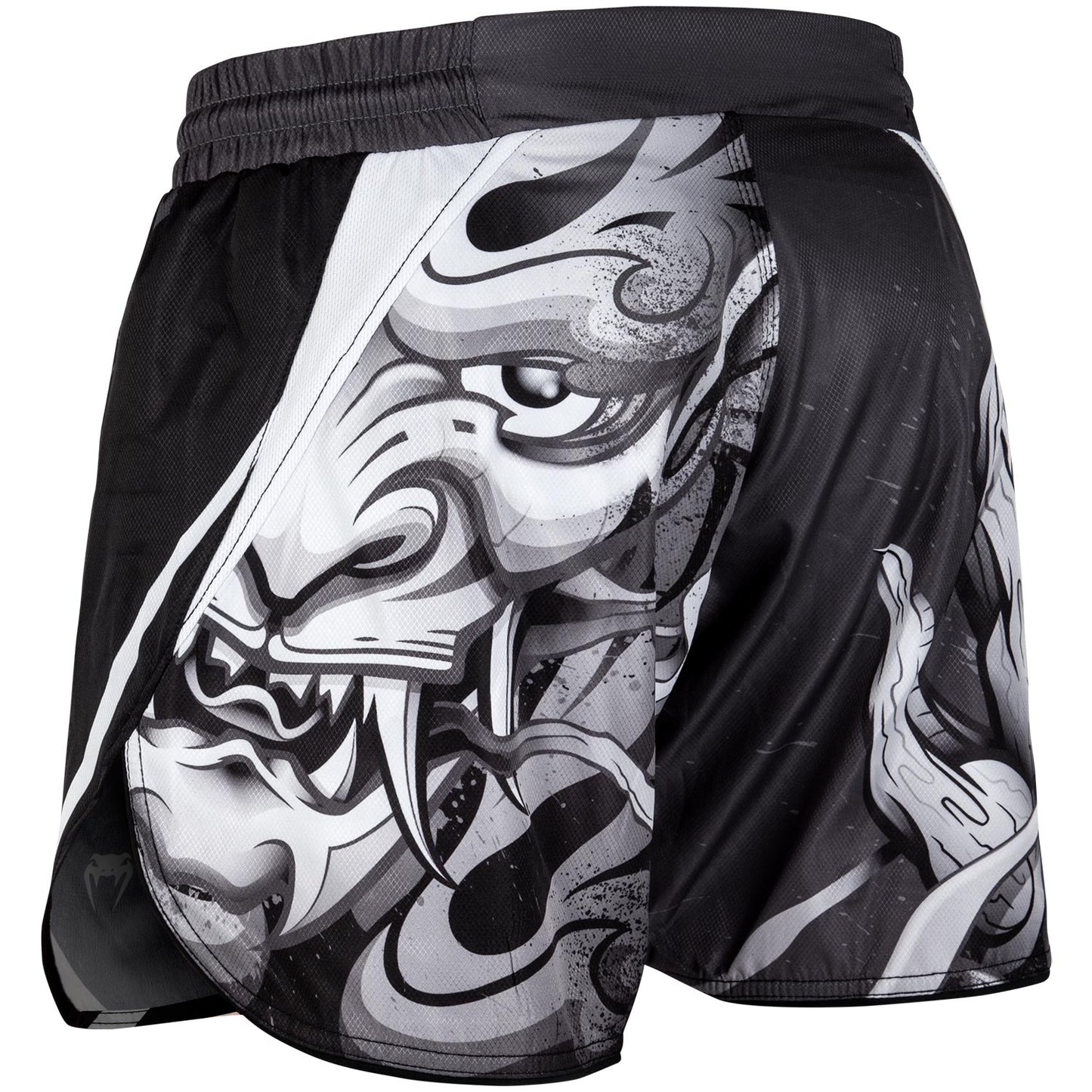 Fightshort court Venum Devil - Blanc/Noir
