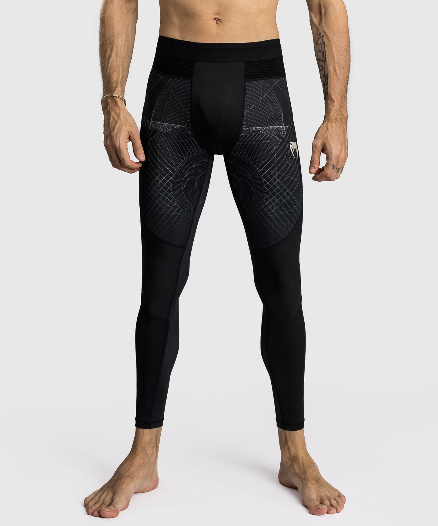 Pantalon de Compression Venum G-Fit Air pour Hommes - Noir Intense/Sable Désert
