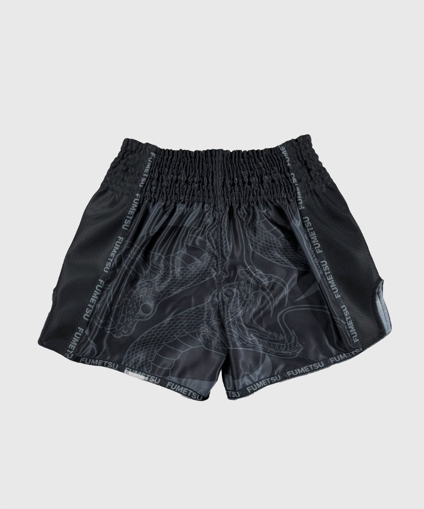 Fumetsu Anaconda Muay Thai Shorts - Schwarz/Schwarz
